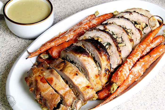 LOMBO RECHEADO - como preparar um delicioso lombo recheado com um molho gravy super saboroso para a sua ceia de natal #receita #natal #vídeo